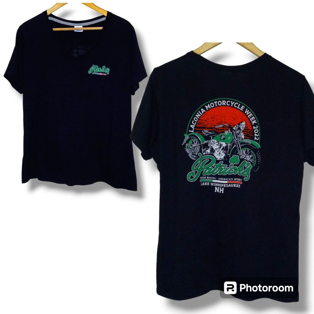 Patricks Pub Laconia Motorcycle Week 2022 Fitted Shirt-Size XL-New Hampshire